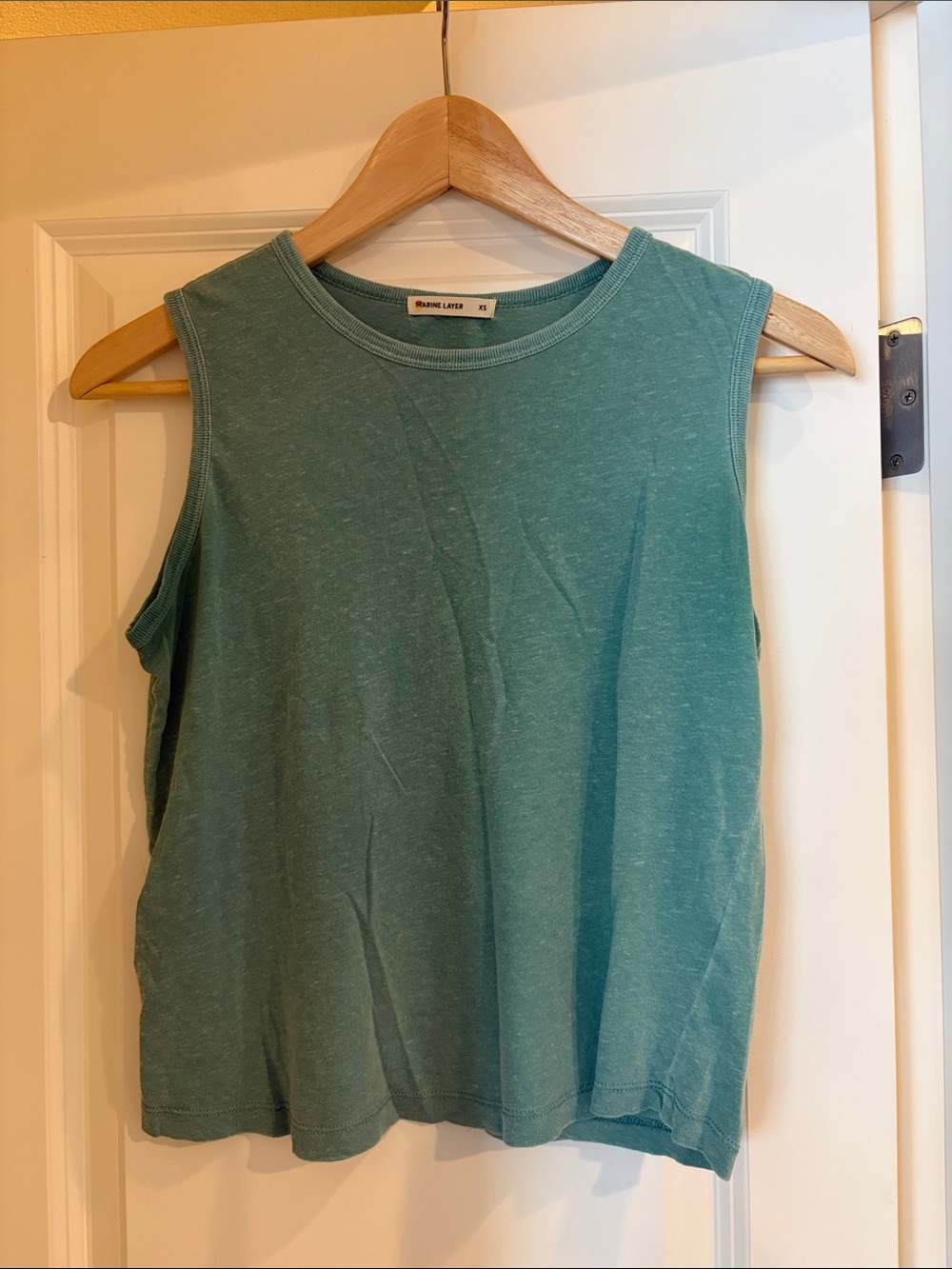 Marine Layer Teal Crewneck Sleeveless Tank